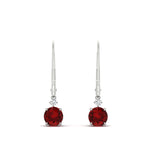 Load image into Gallery viewer, 1-carat-round-diamond-dangle-lever-back-earring-with-ruby-in-white-gold-FDEAR11242GRUDR-1.00CT-NL-WG.jpg