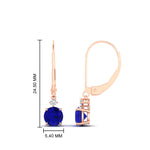 Load image into Gallery viewer, 1-carat-round-diamond-dangle-lever-back-earring-with-sapphire-in-rose-gold-FDEAR11242GSABL-1.00CT-NL-RG.jpg