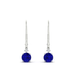 Load image into Gallery viewer, 1-carat-round-diamond-dangle-lever-back-earring-with-sapphire-in-white-gold-FDEAR11242GSABL-1.00CT-NL-WG.jpg
