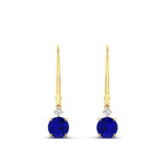 Load image into Gallery viewer, 1-carat-round-diamond-dangle-lever-back-earring-with-sapphire-in-yellow-gold-FDEAR11242GSABL-1.00CT-NL-YG.jpg