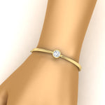 Load image into Gallery viewer, Simple Solitaire Bangle Bracelet