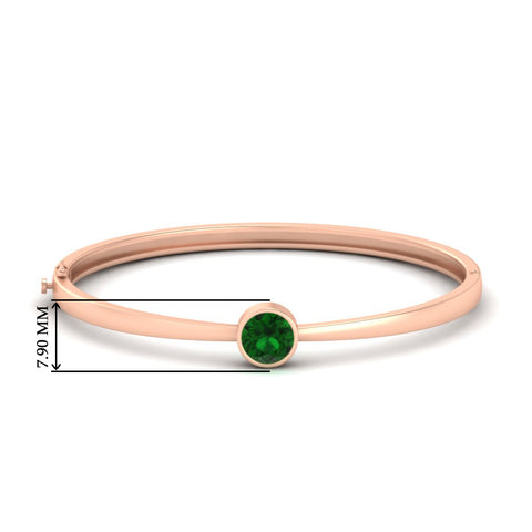 Simple Solitaire Bangle Bracelet