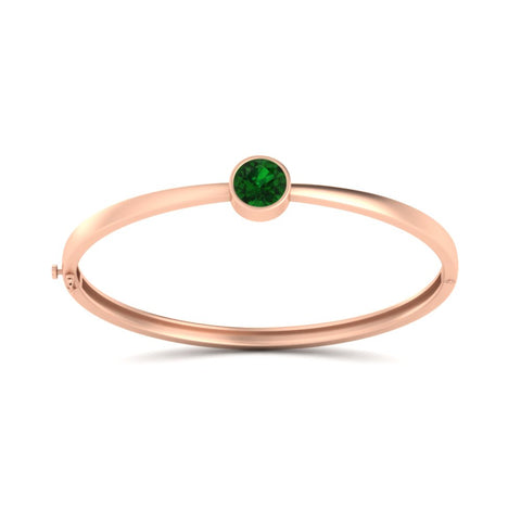 Simple Solitaire Bangle Bracelet