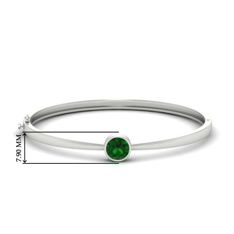 Simple Solitaire Bangle Bracelet