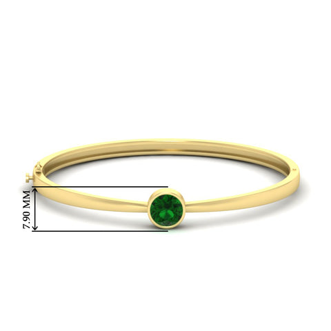 Simple Solitaire Bangle Bracelet