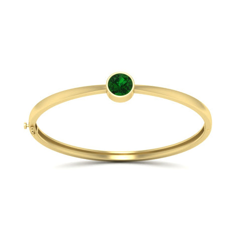 Simple Solitaire Bangle Bracelet
