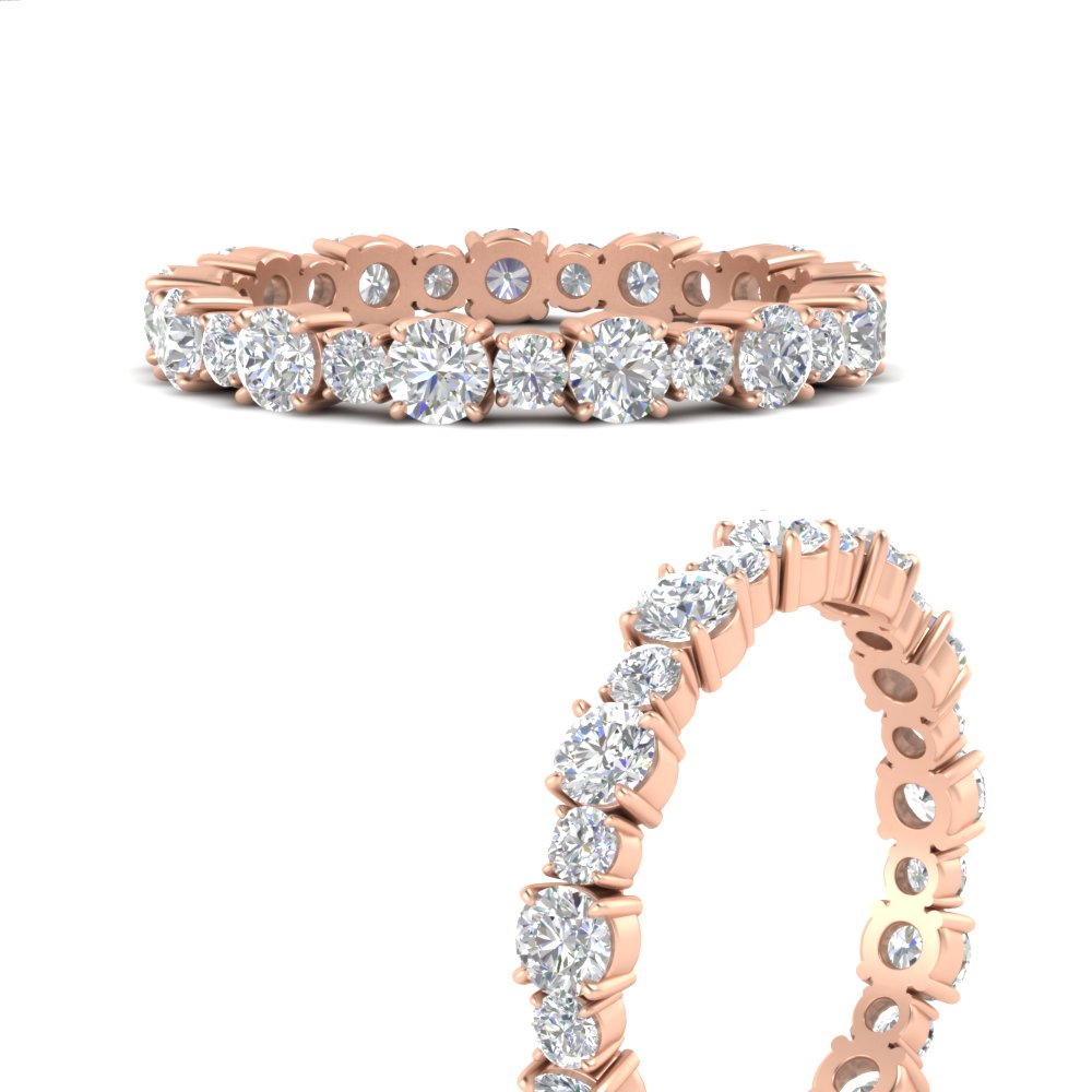 1 Carat Round Graduated Diamond Eternity Band