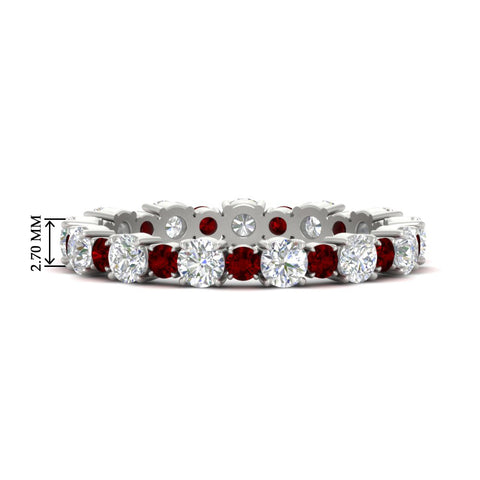 1 Carat Round Graduated Diamond Eternity Band