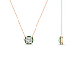 Load image into Gallery viewer, 1-carat-round-halo-emerald-necklace-in-FDPD10984GEMGR-1.00CT-NL-RG-GS