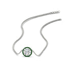 Load image into Gallery viewer, 1-carat-round-halo-emerald-necklace-in-FDPD10984GEMGR-1.00CT-NL-WG-GS