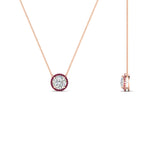 Load image into Gallery viewer, 1-carat-round-halo-pink-sapphire-necklace-in-FDPD10984GSADRPI-1.00CT-NL-RG-GS