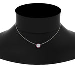Load image into Gallery viewer, 1-carat-round-halo-pink-sapphire-necklace-in-FDPD10984GSADRPI-1.00CT-NL-WG-GS