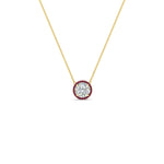 Load image into Gallery viewer, 1-carat-round-halo-pink-sapphire-necklace-in-FDPD10984GSADRPI-1.00CT-NL-YG-GS