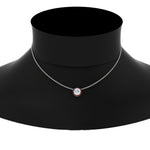 Load image into Gallery viewer, 1-carat-round-halo-ruby-necklace-in-FDPD10984GRUDR-1.00CT-NL-WG-GS