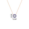 Load image into Gallery viewer, 1-carat-round-halo-sapphire-necklace-in-FDPD10984GSABL-1.00CT-NL-RG-GS