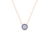 Load image into Gallery viewer, 1-carat-round-halo-sapphire-necklace-in-FDPD10984GSABL-1.00CT-NL-RG-GS