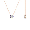 Load image into Gallery viewer, 1-carat-round-halo-sapphire-necklace-in-FDPD10984GSABL-1.00CT-NL-RG-GS