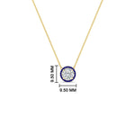 Load image into Gallery viewer, 1-carat-round-halo-sapphire-necklace-in-FDPD10984GSABL-1.00CT-NL-YG-GS