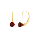 Load image into Gallery viewer, 1-carat-round-ruby-lever-back-earrings-in-yellow-gold-FDEAR9225ROGRUDR-1.00CT-NL-YG
