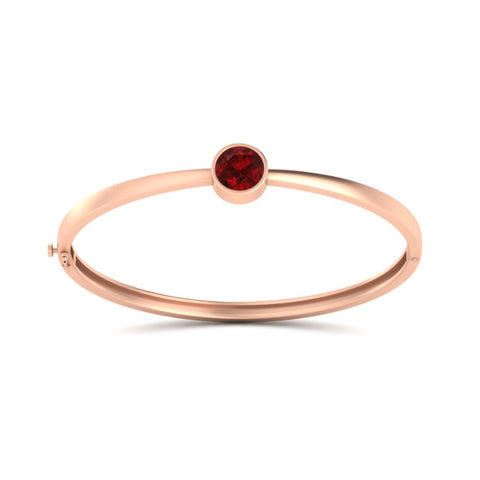 Simple Solitaire Bangle Bracelet