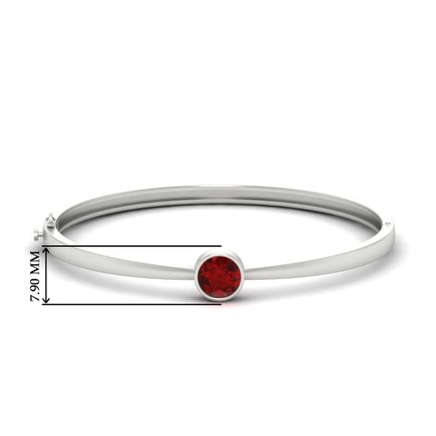 Simple Solitaire Bangle Bracelet