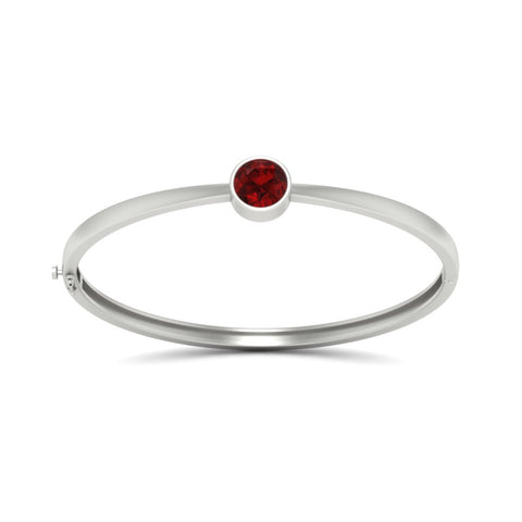Simple Solitaire Bangle Bracelet