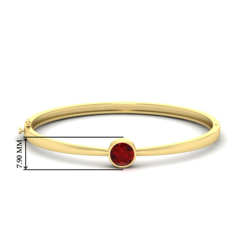 Simple Solitaire Bangle Bracelet