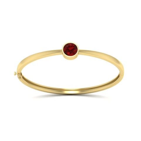 Simple Solitaire Bangle Bracelet