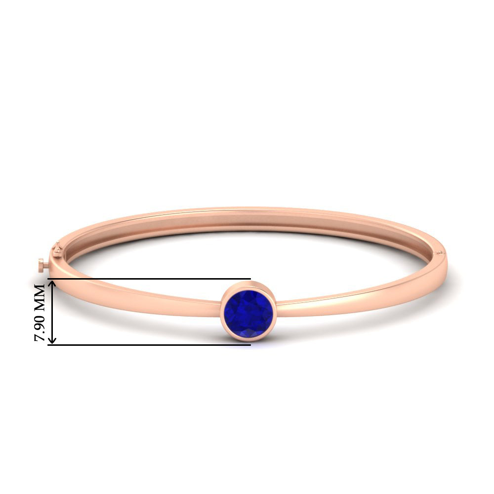 Simple Solitaire Bangle Bracelet