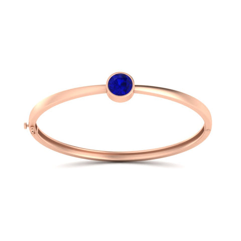 Simple Solitaire Bangle Bracelet
