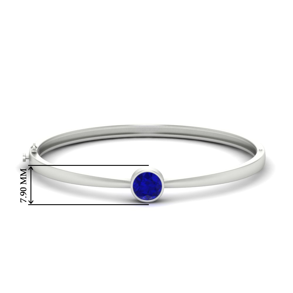 Simple Solitaire Bangle Bracelet