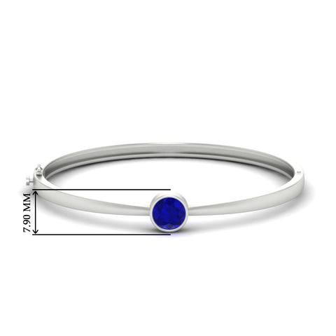 Simple Solitaire Bangle Bracelet