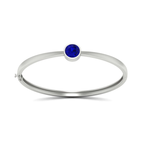 Simple Solitaire Bangle Bracelet