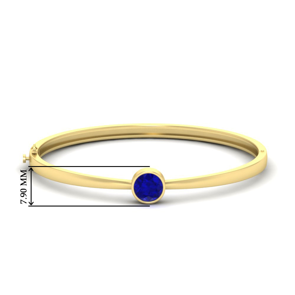Simple Solitaire Bangle Bracelet