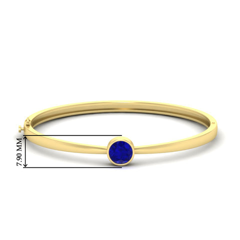 Simple Solitaire Bangle Bracelet