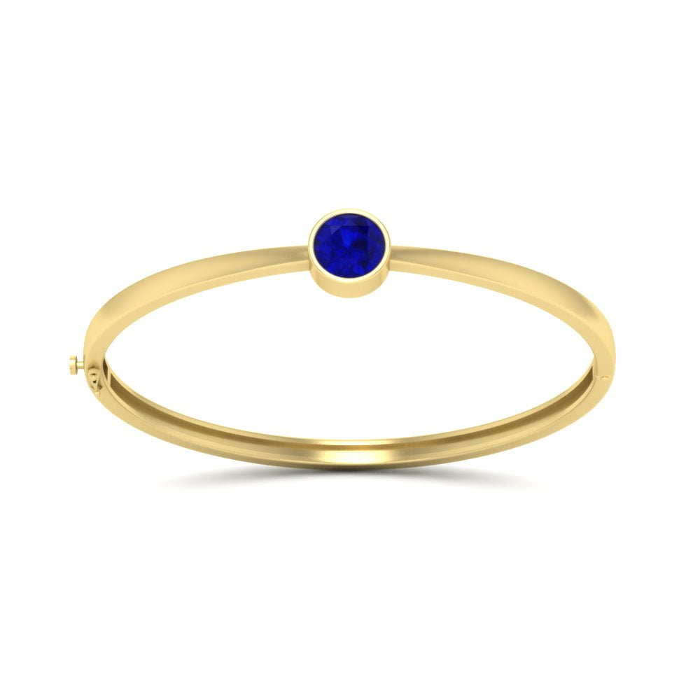 Simple Solitaire Bangle Bracelet