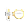 Load image into Gallery viewer, 1 Carat Solitaire Diamond Huggie Hoop Earrings