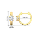 Thumbnail 4 - 1 Carat Solitaire Diamond Huggie Hoop Earrings