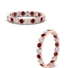Load image into Gallery viewer, 1-carat-ruby-bezel-eternity-ring-in-rose-gold-FDEWB10558-0.05CTGRUDRANGLE3-NL-RG