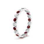Load image into Gallery viewer, 1-carat-ruby-bezel-eternity-ring-in-white-gold-FDEWB10558-0.05CTGRUDRANGLE3-NL-WG