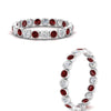 Load image into Gallery viewer, 1-carat-ruby-bezel-eternity-ring-in-white-gold-FDEWB10558-0.05CTGRUDRANGLE3-NL-WG
