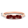 Load image into Gallery viewer, 1-carat-ruby-heart-shape-five-stone-wedding-ring-in-rose-gold-FD9600HTBGRUDR-1.00CT-NL-RG-HW