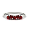Load image into Gallery viewer, 1-carat-ruby-heart-shape-five-stone-wedding-ring-in-white-gold-FD9600HTBGRUDR-1.00CT-NL-WG