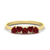 Load image into Gallery viewer, 1-carat-ruby-heart-shape-five-stone-wedding-ring-in-yellow-gold-FD9600HTBGRUDR-1.00CT-NL-YG