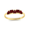 Load image into Gallery viewer, 1-carat-ruby-heart-shape-five-stone-wedding-ring-in-yellow-gold-FD9600HTBGRUDRANGLE5-1.00CT-NL-YG