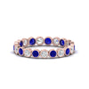 Load image into Gallery viewer, 1-carat-sapphire-bezel-eternity-ring-in-rose-gold-FDEWB10558-0.05CTGSABLANGLE3-NL-RG