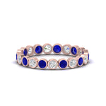 Load image into Gallery viewer, 1-carat-sapphire-bezel-eternity-ring-in-rose-gold-FDEWB10558-0.05CTGSABLANGLE3-NL-RG