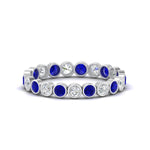 Load image into Gallery viewer, 1-carat-sapphire-bezel-eternity-ring-in-white-gold-FDEWB10558-0.05CTGSABLANGLE3-NL-WG