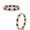 Load image into Gallery viewer, 1-carat-sapphire-bezel-eternity-ring-in-yellow-gold-FDEWB10558-0.05CTGSABLANGLE3-NL-YG