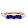 Load image into Gallery viewer, 1-carat-sapphire-heart-shape-five-stone-wedding-ring-in-rose-gold-FD9600HTBGSABL-1.00CT-NL-RG-HW